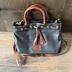 Dooney & Bourke Black and Brown Satchel